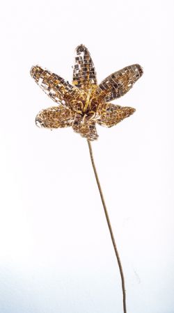 lily con lentejuela modelo: R03181-STEM oro y plata 