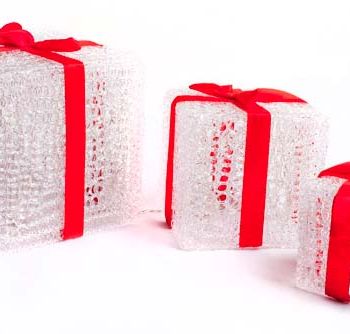 3 cajas de regalo acrilico foco led modelo: WS-4050-B blanco