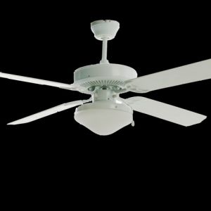 Mod: 4A1L42A ventilador de techo para interperie 4 aspas 1 luz aspas de plastico color blanco 